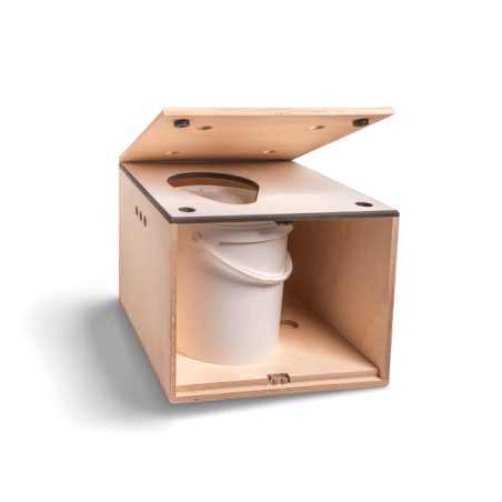 Droogtoilet doos (zonder frontpaneel) afneembaar deksel
