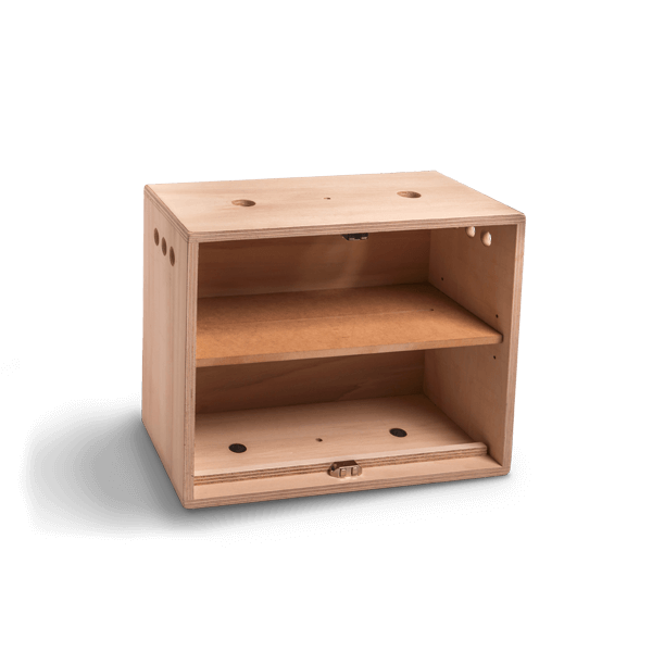 Etagère dans petite boite ouverture grand côté Etagère dans petite boite ouverture grand côté