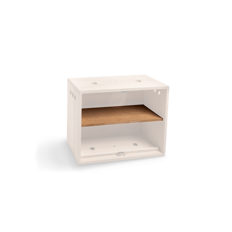 Etagère dans petite boite ouverture grand côté Etagère dans petite boite ouverture grand côté