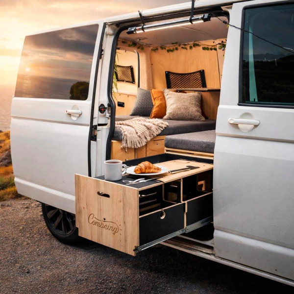 kit van avec grand tiroir et espace de rangement
